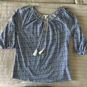 SOFT JOIE Cotton Blouse Long Loose Fit XS